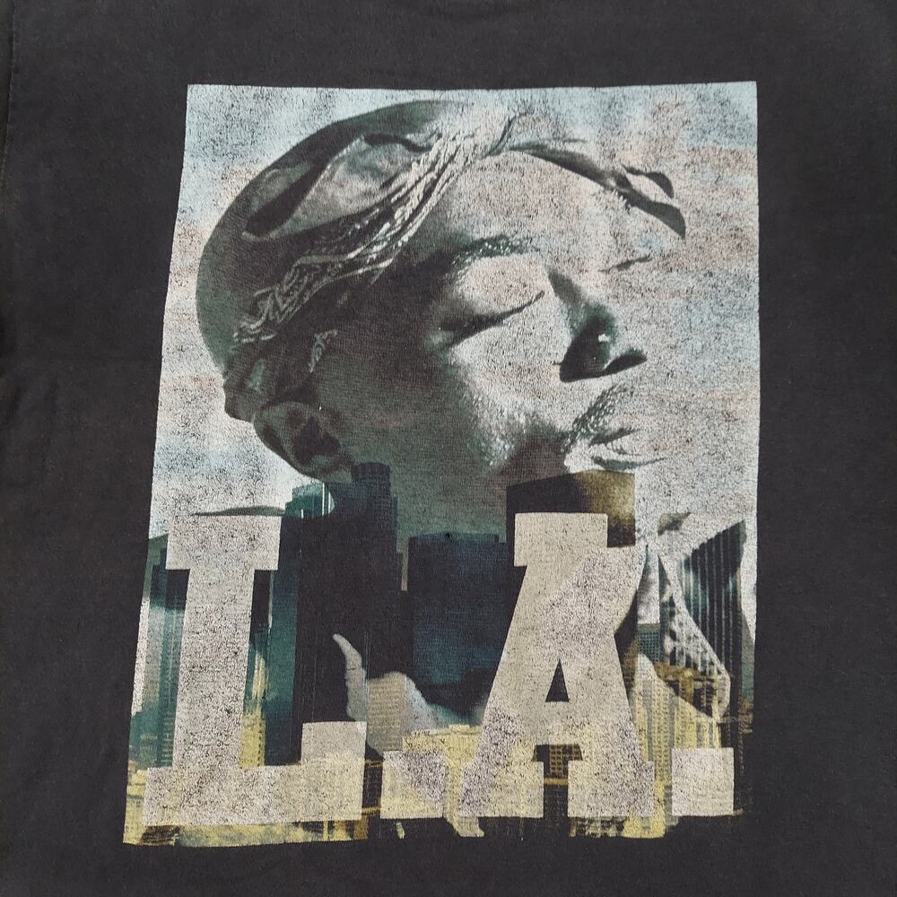 2Pac Shirt Mens Medium LA Tupac Shakur Portrait Short Sleeve Tee